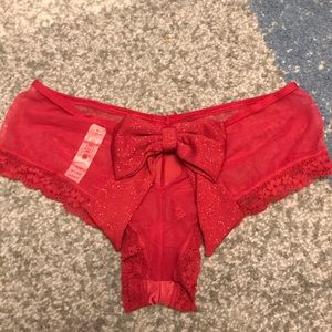 Red Very Sexy Cheeky w Glitter Bow
